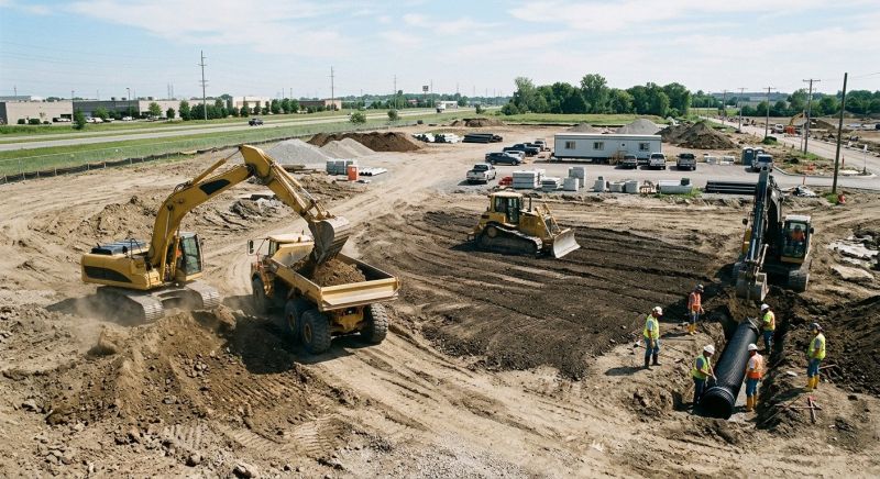 Parking Lot Site Preparation in Katy, TX